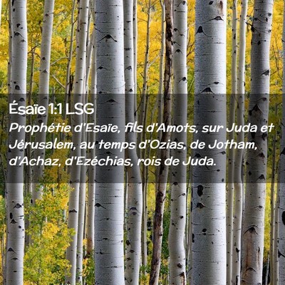 Picture 02 - Ésaïe 1:1 LSG - Prophétie d'Esaïe, fils d'Amots, sur Juda et - Bible Verse Picture