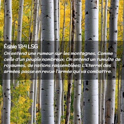 Picture 02 - Ésaïe 13:4 LSG - On entend une rumeur sur les montagnes, Comme - Bible Verse Picture