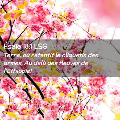 Picture 02 - Ésaïe 18:1 LSG - Terre, où retentit le cliquetis des armes, Au - Bible Verse Picture