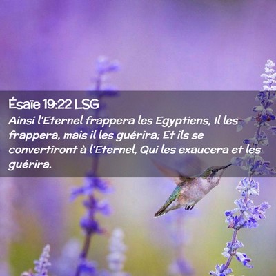 Picture 02 - Ésaïe 19:22 LSG - Ainsi l'Eternel frappera les Egyptiens, Il les - Bible Verse Picture
