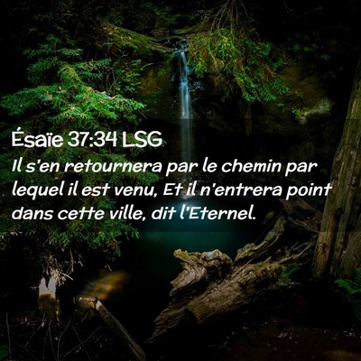 Picture 02 - Ésaïe 37:34 LSG - Il s'en retournera par le chemin par lequel il - Bible Verse Picture