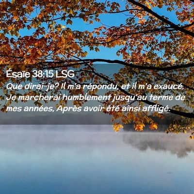 Picture 02 - Ésaïe 38:15 LSG - Que dirai-je? Il m'a répondu, et il m'a exaucé. - Bible Verse Picture