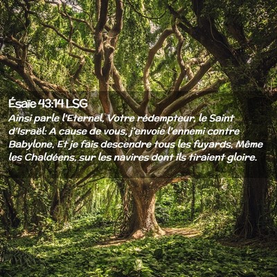 Picture 02 - Ésaïe 43:14 LSG - Ainsi parle l'Eternel, Votre rédempteur, le - Bible Verse Picture