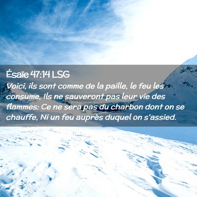 Picture 02 - Ésaïe 47:14 LSG - Voici, ils sont comme de la paille, le feu les - Bible Verse Picture