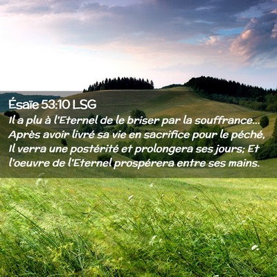 Picture 02 - Ésaïe 53:10 LSG - Il a plu à l'Eternel de le briser par la - Bible Verse Picture