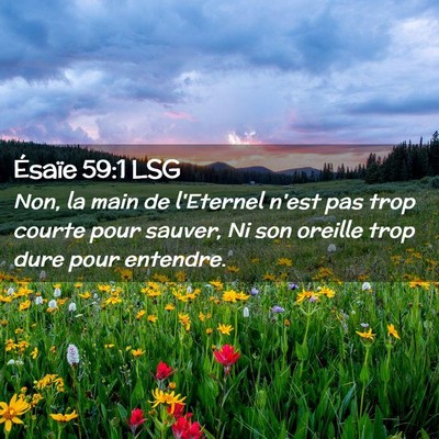 Picture 02 - Ésaïe 59:1 LSG - Non, la main de l'Eternel n'est pas trop courte - Bible Verse Picture
