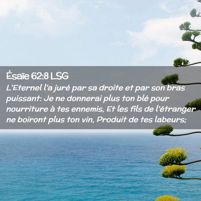 Picture 02 - Ésaïe 62:8 LSG - L'Eternel l'a juré par sa droite et par son bras - Bible Verse Picture