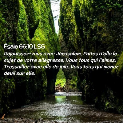 Picture 02 - Ésaïe 66:10 LSG - Réjouissez-vous avec Jérusalem, Faites d'elle - Bible Verse Picture