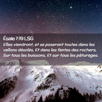 Picture 02 - Ésaïe 7:19 LSG - Elles viendront, et se poseront toutes dans les - Bible Verse Picture