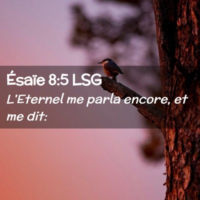 Picture 02 - Ésaïe 8:5 LSG - L'Eternel me parla encore, et me - Bible Verse Picture