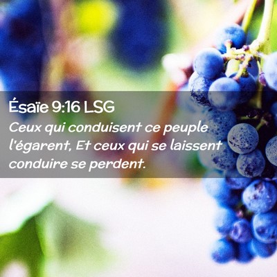 Picture 02 - Ésaïe 9:16 LSG - Ceux qui conduisent ce peuple l'égarent, Et ceux - Bible Verse Picture