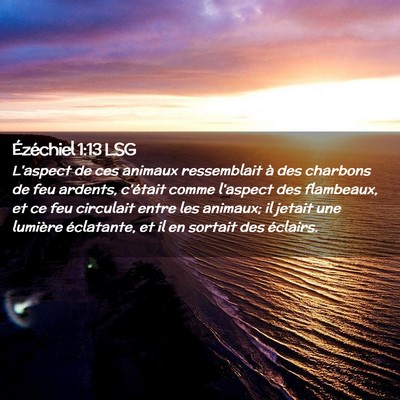 Picture 02 - Ézéchiel 1:13 LSG - L'aspect de ces animaux ressemblait à des - Bible Verse Picture