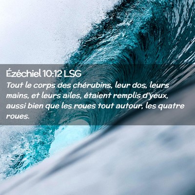 Picture 02 - Ézéchiel 10:12 LSG - Tout le corps des chérubins, leur dos, leurs - Bible Verse Picture