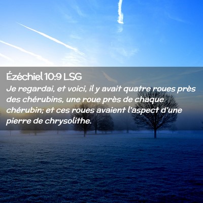Picture 02 - Ézéchiel 10:9 LSG - Je regardai, et voici, il y avait quatre roues - Bible Verse Picture