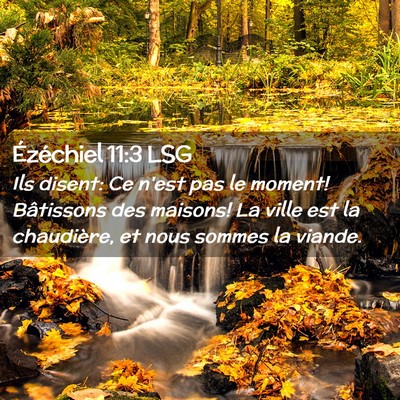 Picture 02 - Ézéchiel 11:3 LSG - Ils disent: Ce n'est pas le moment! Bâtissons - Bible Verse Picture
