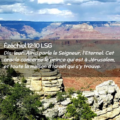 Picture 02 - Ézéchiel 12:10 LSG - Dis-leur: Ainsi parle le Seigneur, l'Eternel: Cet - Bible Verse Picture
