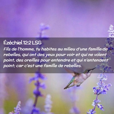 Picture 02 - Ézéchiel 12:2 LSG - Fils de l'homme, tu habites au milieu d'une - Bible Verse Picture