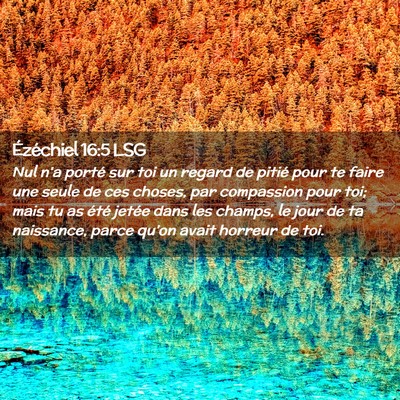 Picture 02 - Ézéchiel 16:5 LSG - Nul n'a porté sur toi un regard de pitié pour - Bible Verse Picture