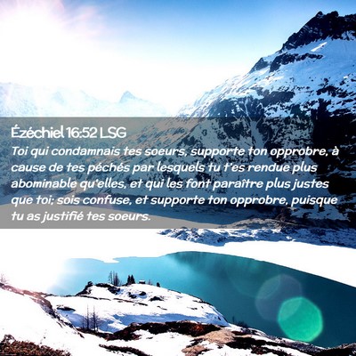 Picture 02 - Ézéchiel 16:52 LSG - Toi qui condamnais tes soeurs, supporte ton - Bible Verse Picture
