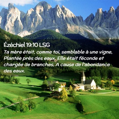 Picture 02 - Ézéchiel 19:10 LSG - Ta mère était, comme toi, semblable à une - Bible Verse Picture