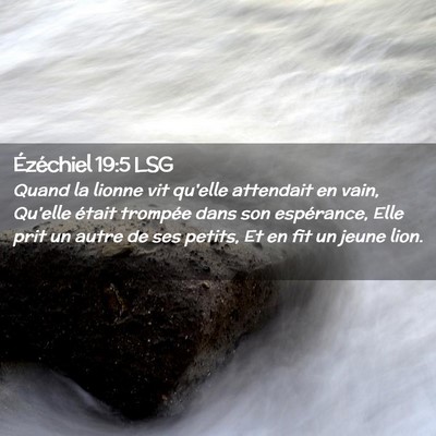 Picture 02 - Ézéchiel 19:5 LSG - Quand la lionne vit qu'elle attendait en vain, - Bible Verse Picture