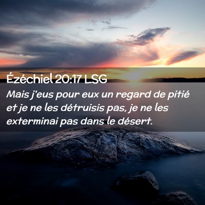 Picture 02 - Ézéchiel 20:17 LSG - Mais j'eus pour eux un regard de pitié et je ne - Bible Verse Picture