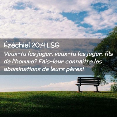 Picture 02 - Ézéchiel 20:4 LSG - Veux-tu les juger, veux-tu les juger, fils de - Bible Verse Picture