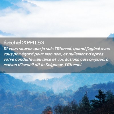 Picture 02 - Ézéchiel 20:44 LSG - Et vous saurez que je suis l'Eternel, quand - Bible Verse Picture