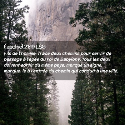 Picture 02 - Ézéchiel 21:19 LSG - Fils de l'homme, trace deux chemins pour servir - Bible Verse Picture