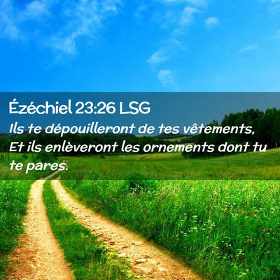 Picture 02 - Ézéchiel 23:26 LSG - Ils te dépouilleront de tes vêtements, Et ils - Bible Verse Picture