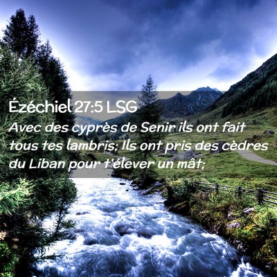 Picture 02 - Ézéchiel 27:5 LSG - Avec des cyprès de Senir ils ont fait tous tes - Bible Verse Picture