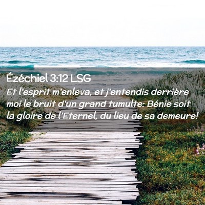 Picture 02 - Ézéchiel 3:12 LSG - Et l'esprit m'enleva, et j'entendis derrière moi - Bible Verse Picture