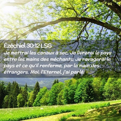 Picture 02 - Ézéchiel 30:12 LSG - Je mettrai les canaux à sec, Je livrerai le pays - Bible Verse Picture