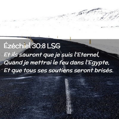 Picture 02 - Ézéchiel 30:8 LSG - Et ils sauront que je suis l'Eternel, Quand je - Bible Verse Picture