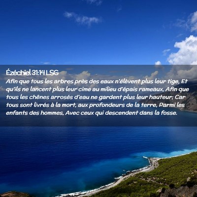 Picture 02 - Ézéchiel 31:14 LSG - Afin que tous les arbres près des eaux - Bible Verse Picture
