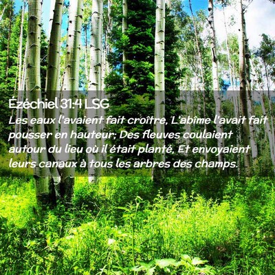 Picture 02 - Ézéchiel 31:4 LSG - Les eaux l'avaient fait croître, L'abîme - Bible Verse Picture