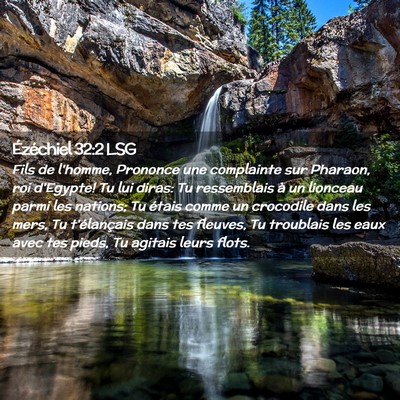 Picture 02 - Ézéchiel 32:2 LSG - Fils de l'homme, Prononce une complainte sur - Bible Verse Picture