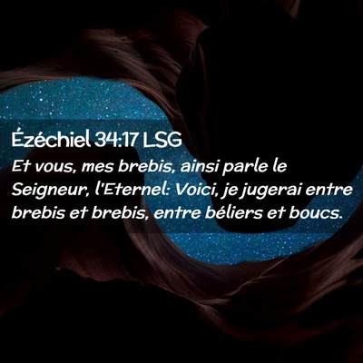 Picture 02 - Ézéchiel 34:17 LSG - Et vous, mes brebis, ainsi parle le Seigneur, - Bible Verse Picture