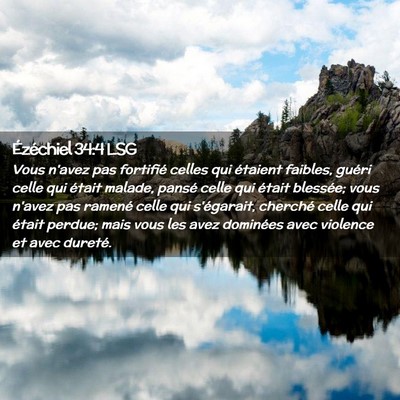 Picture 02 - Ézéchiel 34:4 LSG - Vous n'avez pas fortifié celles qui étaient - Bible Verse Picture