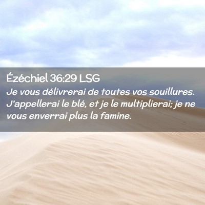 Picture 02 - Ézéchiel 36:29 LSG - Je vous délivrerai de toutes vos souillures. - Bible Verse Picture