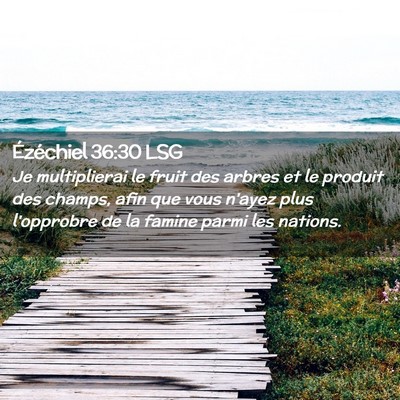 Picture 02 - Ézéchiel 36:30 LSG - Je multiplierai le fruit des arbres et le produit - Bible Verse Picture