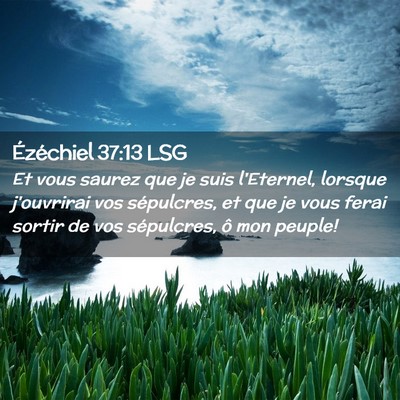 Picture 02 - Ézéchiel 37:13 LSG - Et vous saurez que je suis l'Eternel, lorsque - Bible Verse Picture