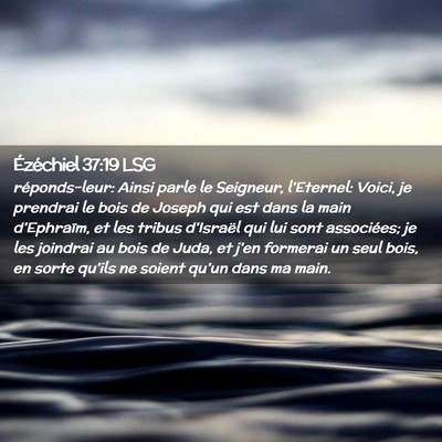 Picture 02 - Ézéchiel 37:19 LSG - réponds-leur: Ainsi parle le Seigneur, - Bible Verse Picture