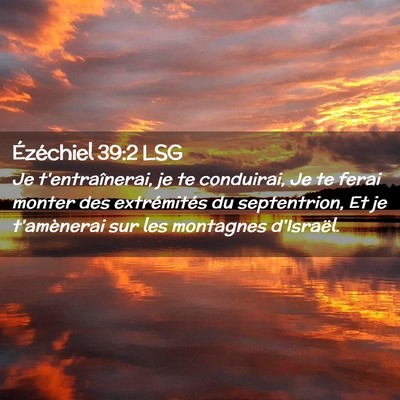Picture 02 - Ézéchiel 39:2 LSG - Je t'entraînerai, je te conduirai, Je te ferai - Bible Verse Picture