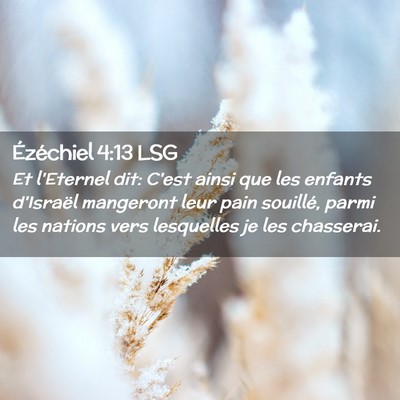 Picture 02 - Ézéchiel 4:13 LSG - Et l'Eternel dit: C'est ainsi que les enfants - Bible Verse Picture