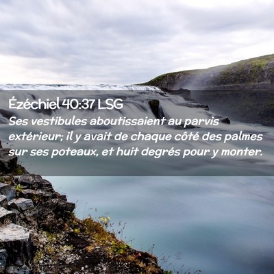 Picture 02 - Ézéchiel 40:37 LSG - Ses vestibules aboutissaient au parvis - Bible Verse Picture
