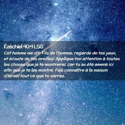 Picture 02 - Ézéchiel 40:4 LSG - Cet homme me dit: Fils de l'homme, regarde de tes - Bible Verse Picture