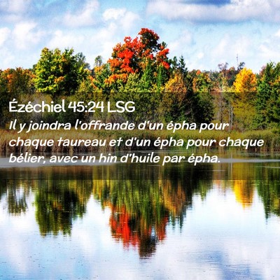 Picture 02 - Ézéchiel 45:24 LSG - Il y joindra l'offrande d'un épha pour chaque - Bible Verse Picture