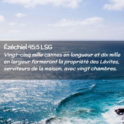 Picture 02 - Ézéchiel 45:5 LSG - Vingt-cinq mille cannes en longueur et dix mille - Bible Verse Picture