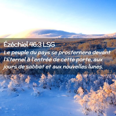 Picture 02 - Ézéchiel 46:3 LSG - Le peuple du pays se prosternera devant l'Eternel - Bible Verse Picture
